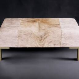 Custom Made Cowhide & Steel Ottoman - Select Your Own Hide Pattern Color Lfo49 - thumbnail 3