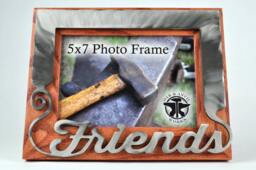 Picture Frame, Friends, 5x7 Wood & Metal, Modern Minimalist Gifts For Her, Mom, Christmas Gifts, Oak Frame