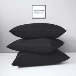 Black Sunbrella?? Pillow Cover, Decorative Outdoor Modern Solid Cushions For Porch & Patio Or Entryway Seating, Mazizmuse - thumbnail 4