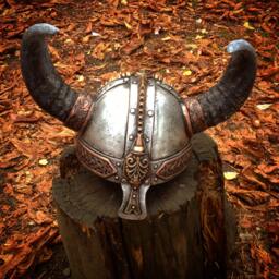 Horned Viking Helmet Skyrim Medieval Armor, Larp Costume - thumbnail 1
