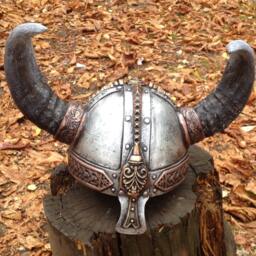 Horned Viking Helmet Skyrim Medieval Armor, Larp Costume - thumbnail 3