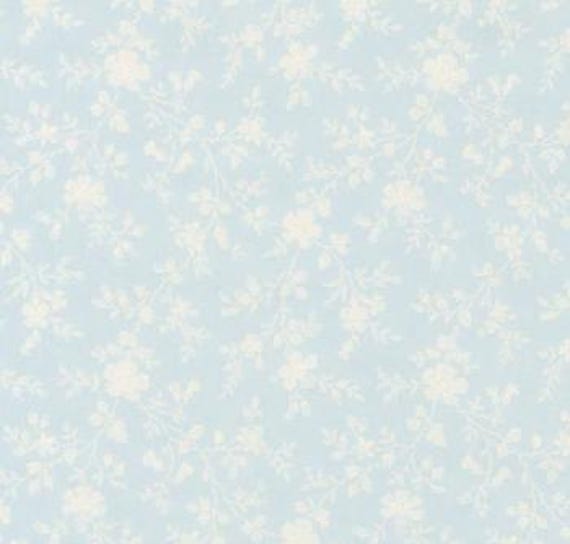 Vintage Floral Fitted Crib Sheet Blue Country Heritage Print - image 1