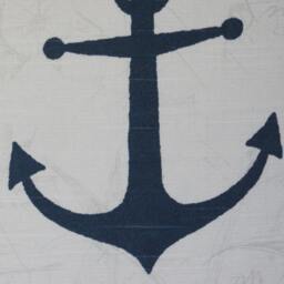 Anchor Pillow, Nautical Blue Anchor, Pillow Cover, Decorative Throw Pillow, Sofa Toss Pillow, Navy Blue, Nautical Theme - thumbnail 3