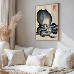 Matsumoto Hoji, Octopus, Japanese Octopus Print, Wall Art, Poster, Japandi, Print, Japanese Art - thumbnail 2