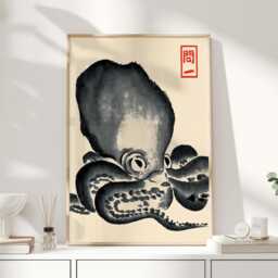 Matsumoto Hoji, Octopus, Japanese Octopus Print, Wall Art, Poster, Japandi, Print, Japanese Art - thumbnail 1