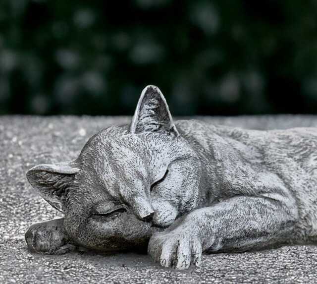 Garden Kitty Sculpture Concrete Cat Figurine Stone Kitten Statue Outdoor Pet Decoration Cement Ornament Kitty Lover Gift Animal Art - image 1