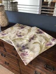 One Reversible Cushion Cover Made in Laura Ashley Gosford Plum Purple Tulip Floral Lounge Bedroom Armchair Couch Cottage Birthday Present - thumbnail 1