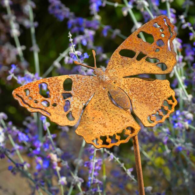 British Butterfly Red Admiral, Metal Garden Art - image 1