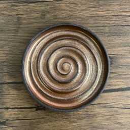 Handmade Black Clay Soap Dish Ridged Ceramic Shampoo Bar Holder - thumbnail 1