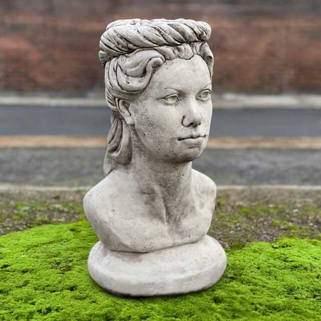 Concrete Woman Face Statue Outdoor Head Sculpture Stone Figurine Large Modern Ornament Front Door Decor Face Lover Gift Yard Art - image 1