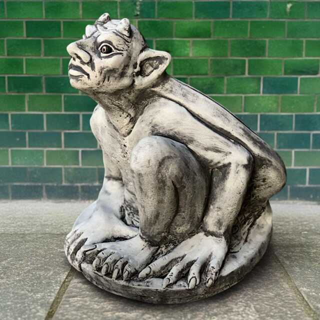 Gothic Gargoyle Statue Concrete Gothic Figurine Stone Monster Sculpture Garden Demon Ornament Front Door Decoration Yard Art - image 1