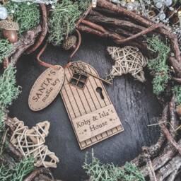 Personalised Santa's Magic Key - Christmas Decoration Keepsake Children's Fairy Door - thumbnail 3