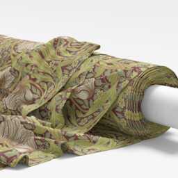 Custom Made William Morris Pimpernel Crimson Blackout Lining Curtains 3 - thumbnail 2