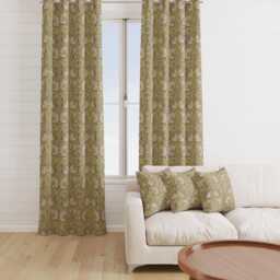 Custom Made William Morris Pimpernel Crimson Blackout Lining Curtains 3 - thumbnail 1