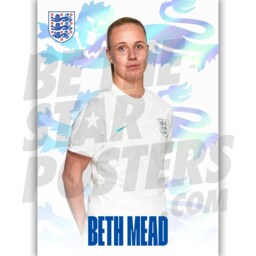 England Lionesses Mead Headshot Poster - Officially Licensed Product Sizes A4/A3 + Framed Option - thumbnail 1