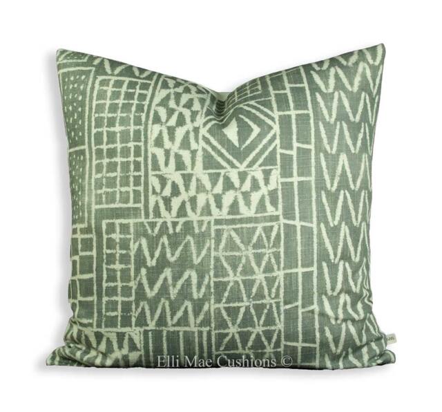 William Yeoward Khalana Slate Grey Geometric Fabric Cushion Pillow Cover - image 1