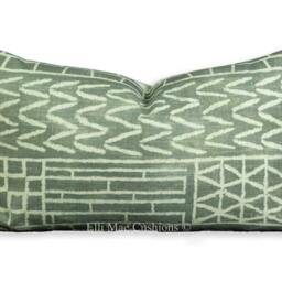 William Yeoward Khalana Slate Grey Geometric Fabric Cushion Pillow Cover - thumbnail 2