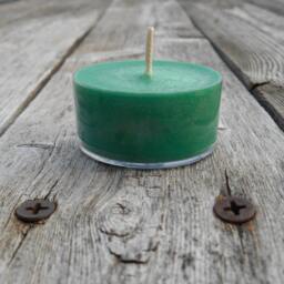Blue Spruce Scented Soy Candle Tealights Rustic Home Decor - thumbnail 4
