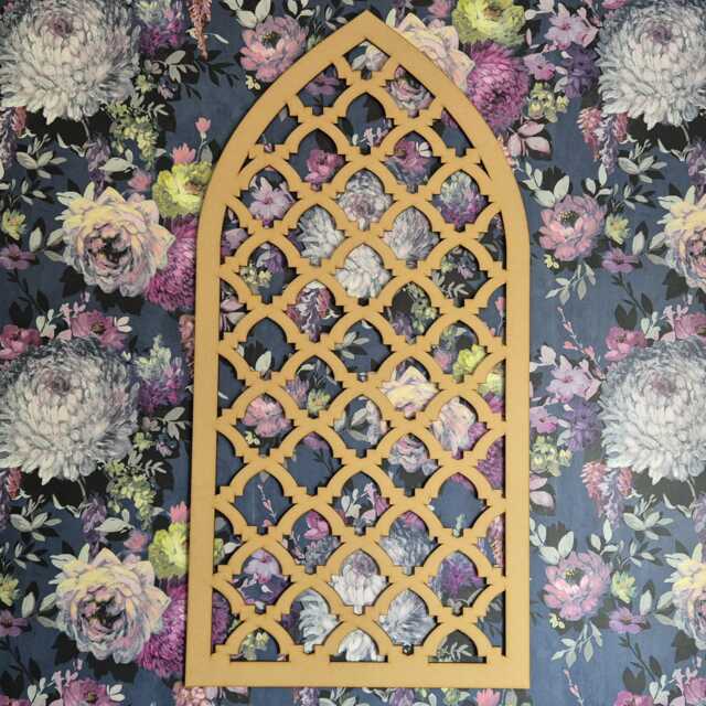 Laser Cut Cathedral Arch Wall Panel Gothic Home Decor, Mdf Sculpture 013 - image 1