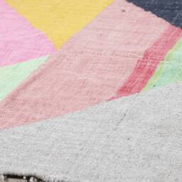 Colorful Kilim Moroccan Rug Handmade Wool Boujad Carpet - thumbnail 2