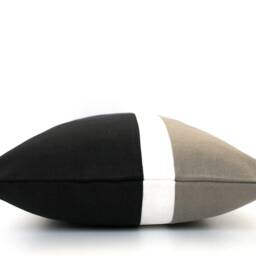 Black, White & Dark Grey Colorblock Pillow Cover - All Sizes, Home Gifts For You - thumbnail 2