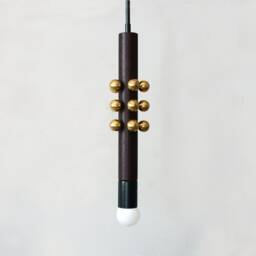 Black & Brass Pendant Light Modern Kitchen Island Fixture Lighting Wenge Wood Bathroom Lights Entry Mudroom Lamp - thumbnail 4