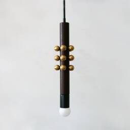 Black & Brass Pendant Light Modern Kitchen Island Fixture Lighting Wenge Wood Bathroom Lights Entry Mudroom Lamp - thumbnail 2