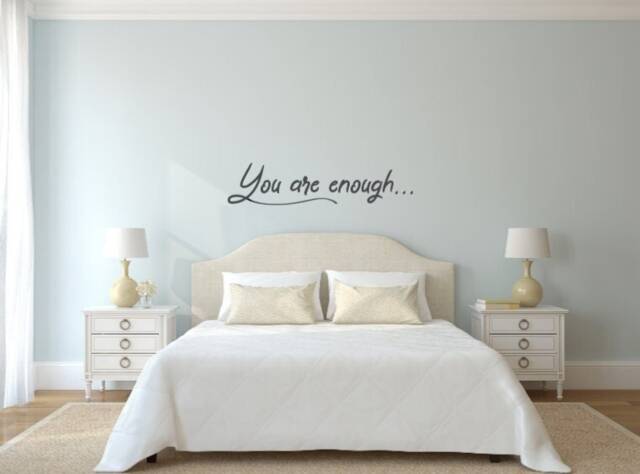You Are Enough. Vinyl Wall Decal. Custom Love Decals. Art. Stickers. Teenage Decals. Family Who You Are - image 1