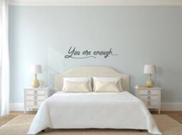 You Are Enough. Vinyl Wall Decal. Custom Love Decals. Art. Stickers. Teenage Decals. Family Who You Are - thumbnail 1