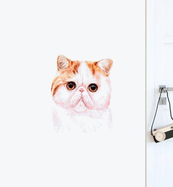 Exotic Shorthair Dog Wall Sticker Decal - Dogs & Pets Stickers, Art, Decals, Kids Animals Decals