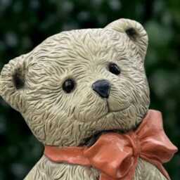 Concrete Teddy Bear Statue Stone Sculpture Outdoor Ornament Garden & Home Figurine Bear Lover Gift Wildlife Decoration - thumbnail 2