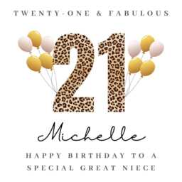 Personalised Great Niece 21st Birthday Candle Gifts Card Mug B - thumbnail 4