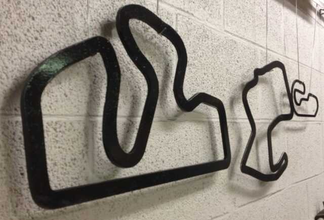 steel Race Track Wall Art, Garage Decor, Man Cave Art - image 1
