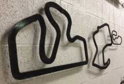 steel Race Track Wall Art, Garage Decor, Man Cave Art - thumbnail 1