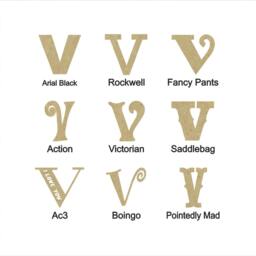 Wooden Letter V Unpainted Wall Decor - Diy Nursery Or Kids Room - thumbnail 3