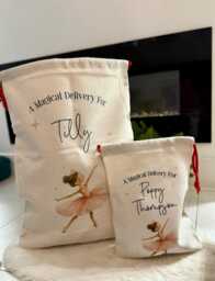 Personalised Ballerina Christmas Sack + Stocking - thumbnail 1