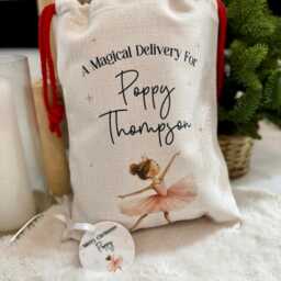 Personalised Ballerina Christmas Sack + Stocking - thumbnail 4