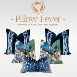 Velvet Pillow in Midnight Blue With Woven Trim, Lumbar Throw Pillow, Designer Sham, Plush Cushion Cover - thumbnail 3