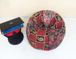 Handmade Floral Cotton Bean Bag Chair Bohemian Embroidered Ottoman Pouf