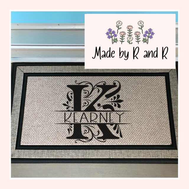 Regal Split Monogram Doormat From Made By R And - image 1