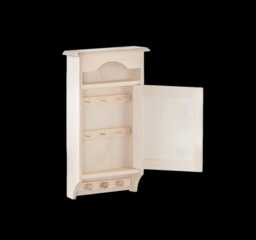 Wall Key Cabinet - Plain Beech Wood Holder Large - thumbnail 1