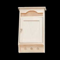 Wall Key Cabinet - Plain Beech Wood Holder Large - thumbnail 2