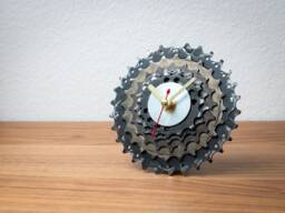 Bike Gear Desk Clock, Bicycle Clock Gift, Cyclist Boyfriend Or Husband Christmas Present, Unique For Office Garage
