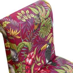 Rainforest Jungle Accent Chair - Tropical Animal Print Bedroom Handmade in Britain - thumbnail 3