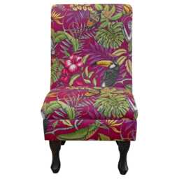 Rainforest Jungle Accent Chair - Tropical Animal Print Bedroom Handmade in Britain - thumbnail 2