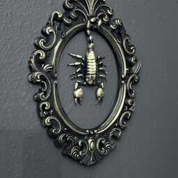 Gothic Framed Hanging Scorpion Wall Decor - thumbnail 3