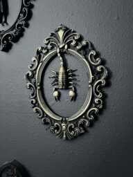 Gothic Framed Hanging Scorpion Wall Decor - thumbnail 1