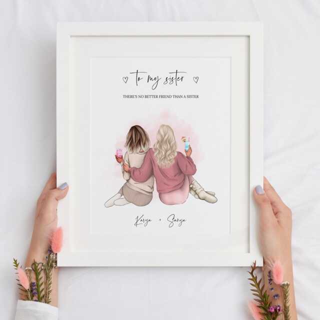 Personalized Best Friend Print, Gift, Friendship Birthday Bestie Gifts, Gift For Her, Sister, Cp - image 1