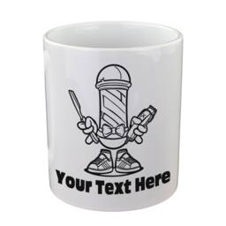 Personalised Barber Hairdresser Fun Pole Design Storage Ceramic Pot - thumbnail 2