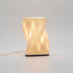 Triadica Table Lamp Unique 3D Printed Design, Corn Pla Body - thumbnail 3